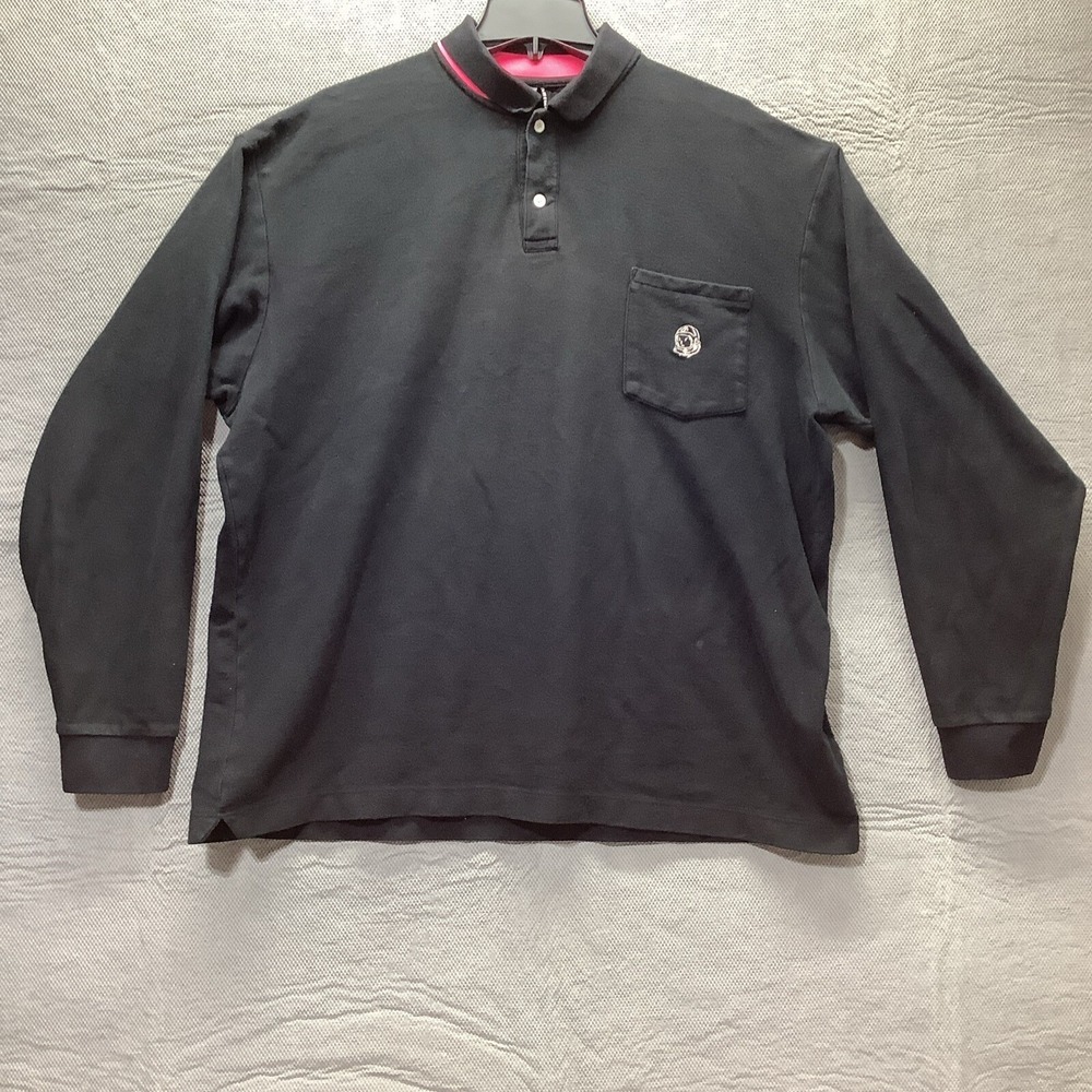 Billionaire Boys Club Polo Shirt XXL Vintage Made In Japan Black Long Sleeve